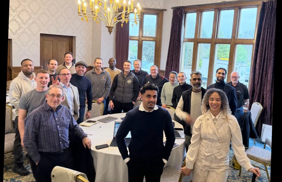 BGA Club members in the private room at a monthly day